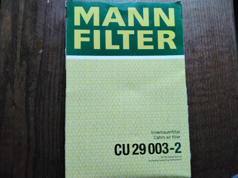 MANN FILTER for CITROEN PEUGEOT CU29 003-02