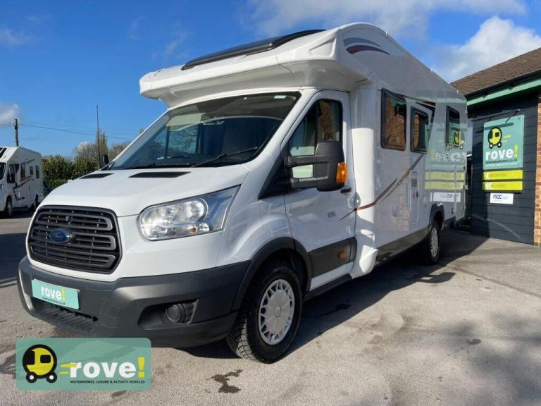 Rollerteam Zefiro 696 6 berth 4 belt rear garage, island bed motorhome