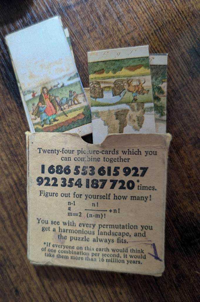 Rare Harmonious Landscape 24 Picture Card Puzzle Ria Holler 1977 West Germany