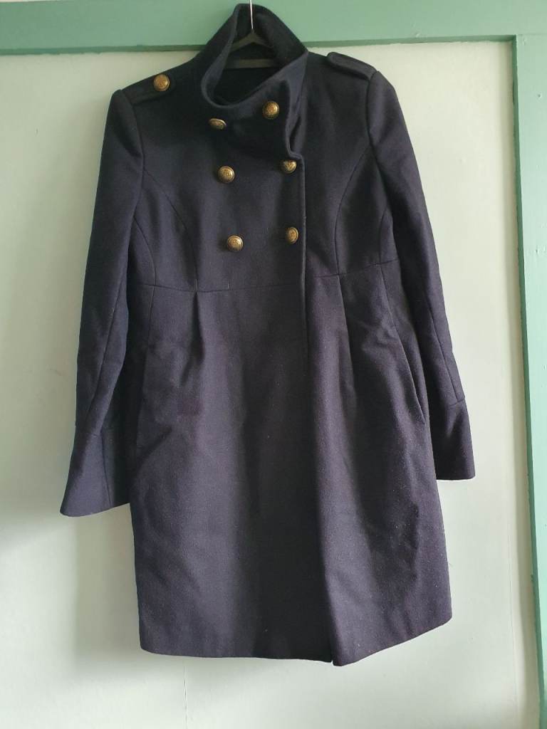 Ladies Military Style Navy Coat size 10
