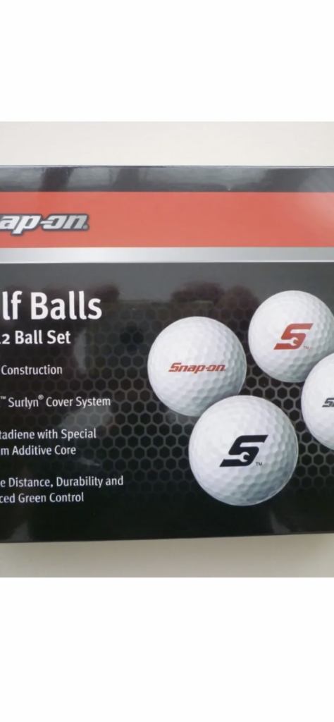 Snap On Tools Golf Balls Set Brand New Sealed Box of 12 