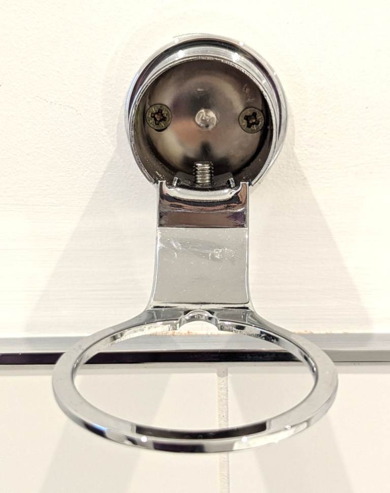 KEUCO APOLLO GLASS TUMBLER CHROME HOLDER GOLD TRIM 5.8cm W x 11cm D x 9.5cm H