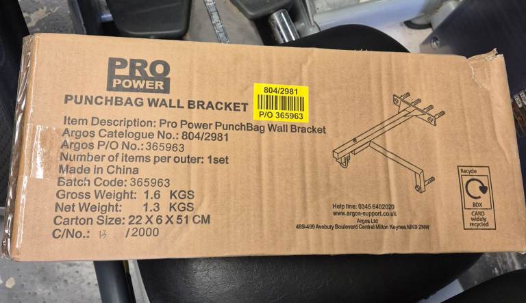 image for Punch bag wall bracket