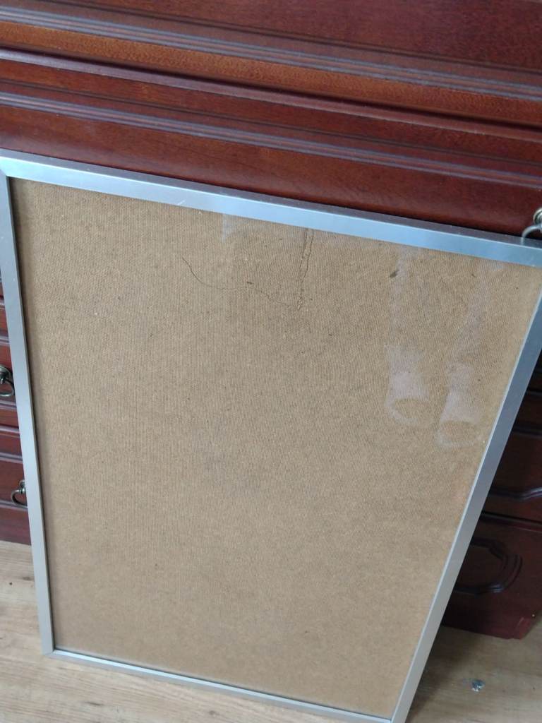 Large aluminium photo frame with glass 19x29 inc