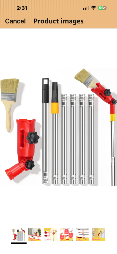 Multi-Angle Paint Brush Extender with Extension Rods – New