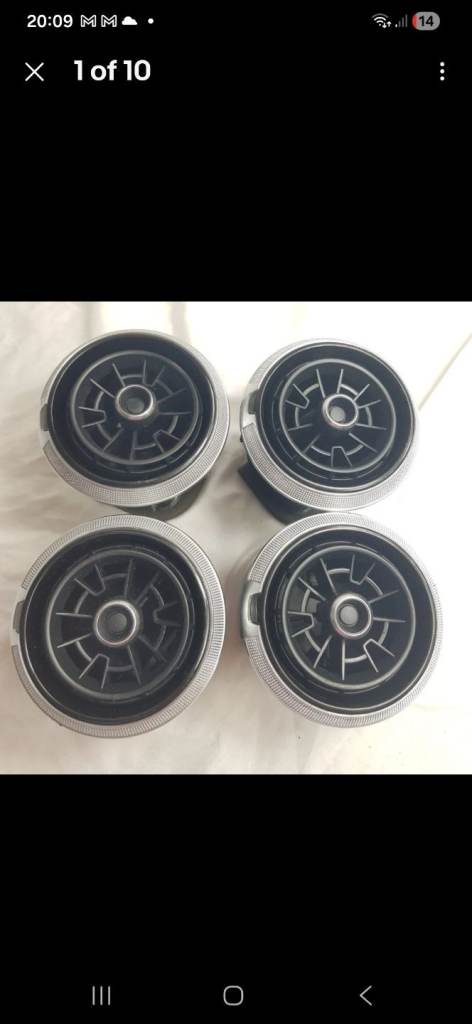 AUDI A3 S3 2017-2020 Set Of 4 Chrome Dashboard Air Vents 81A820901B B1
