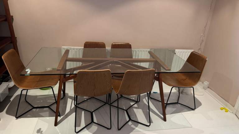 WEST ELM Glass Dining Table (without chairs)
