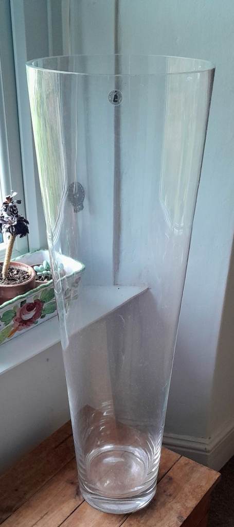 image for Tall hand made glass vase