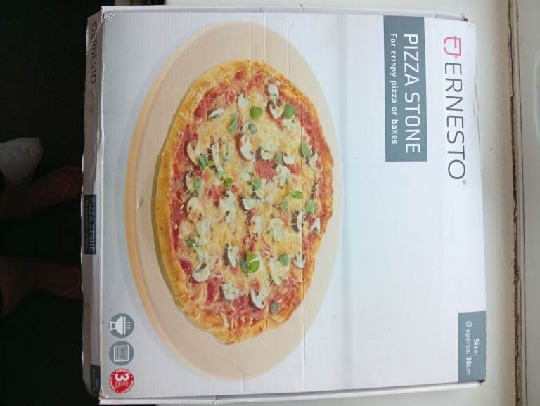 ERNESTO Pizza Stone 38cm Round – Brand New 