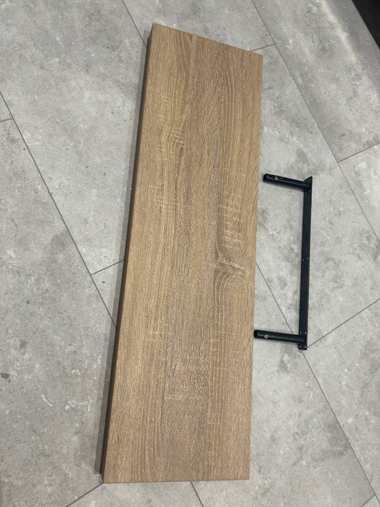 IKEA Lack Floating Wooden Shelf with Brackets – Good Condition