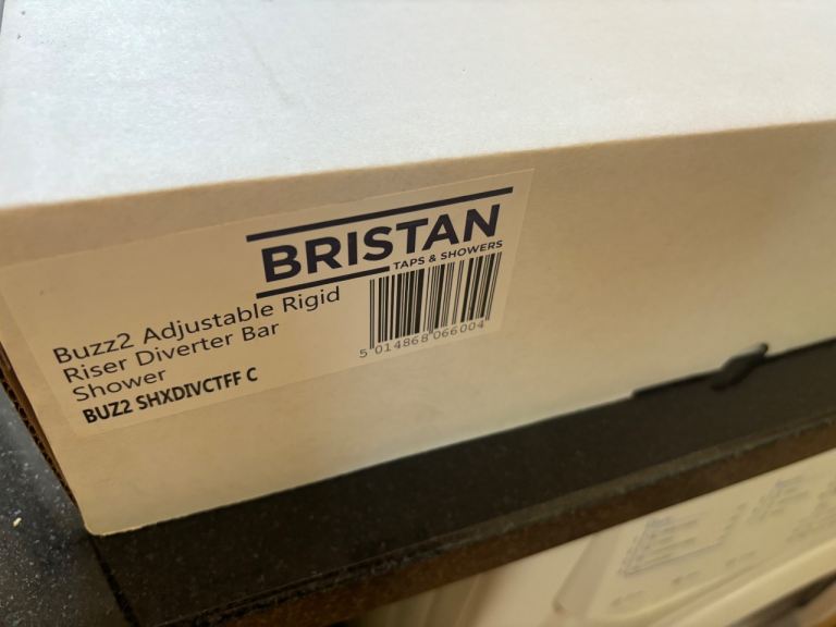 BRISTAN Buzz2 Adjustable Rigid Riser Diverter Bar Shower – New