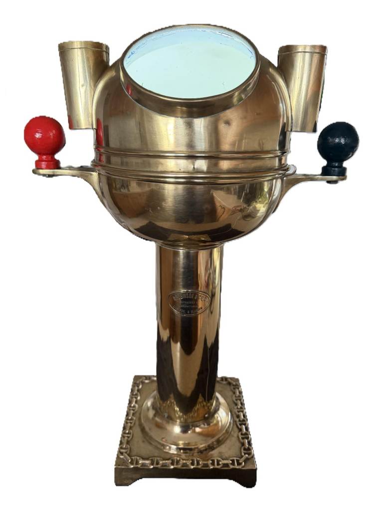 Vintage ships binnacle Gimball compass working converted to LED dimmable Lamp