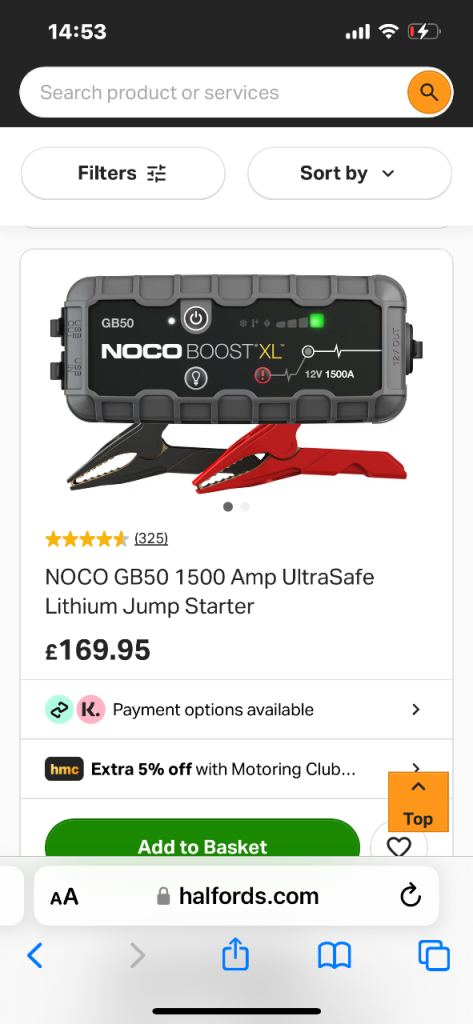 NOCO JUMP STARTER