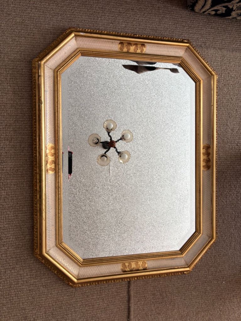 Bevelled antique styled mirror