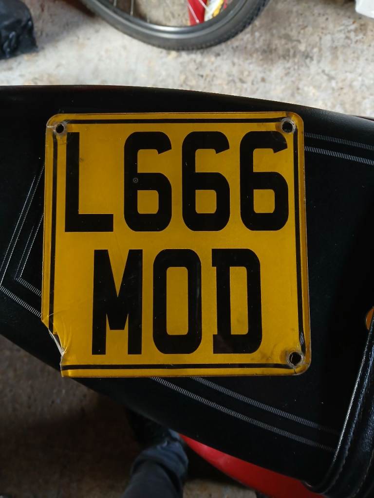 Vespa, LML , royal ally etc Private numberplate L666MOD