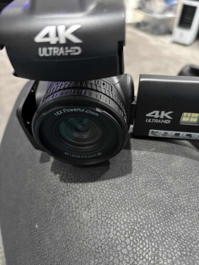 4K Ultra HD Camcorder with 18X Powerful Zoom