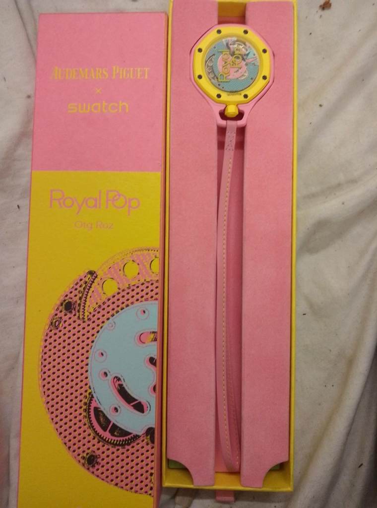 Swatch Royal Pop Watch – Pink and Yellow, As Good As New