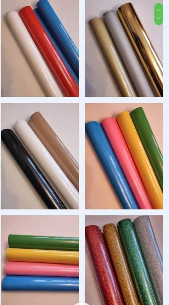 25 x New Vinyl Rolls for Crafting and Decorating – Various Colours
