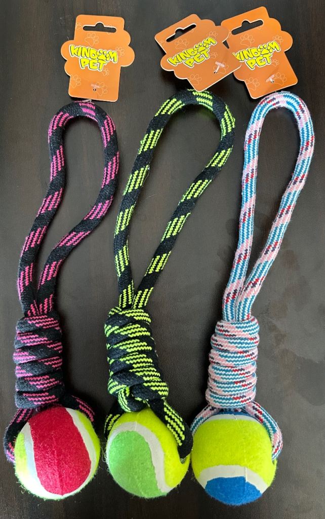 Knotted Rope & Tennis Ball Dog Toy