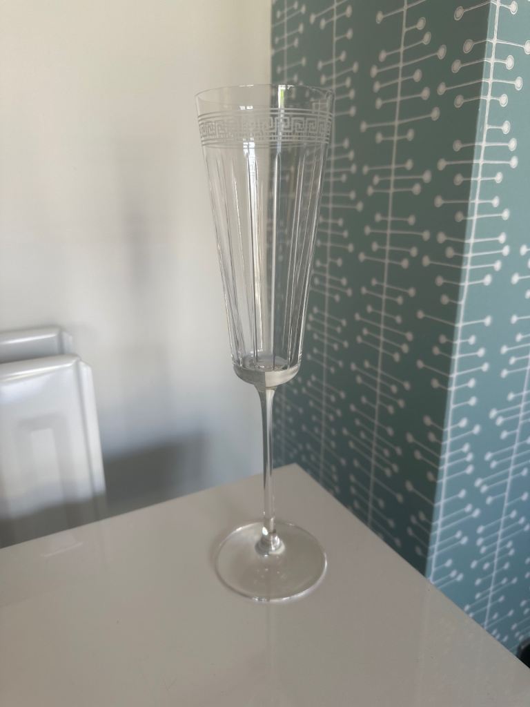 Stunning And Elegant WEDGWOOD/AJKA CRYSTAL 8.5" Champagne Flute 