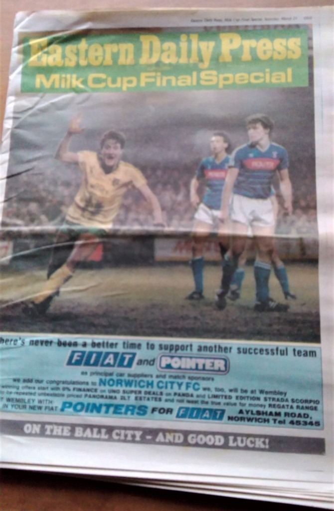 EDP 'NORWICH CITY -MILK CUP FINAL 1985' PAPER