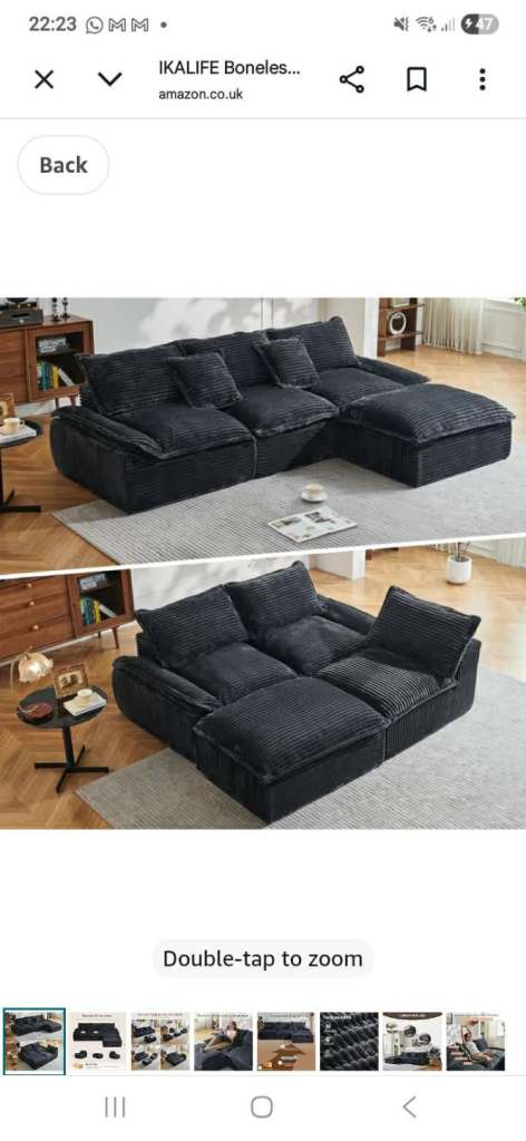 Comfy boneless sofa