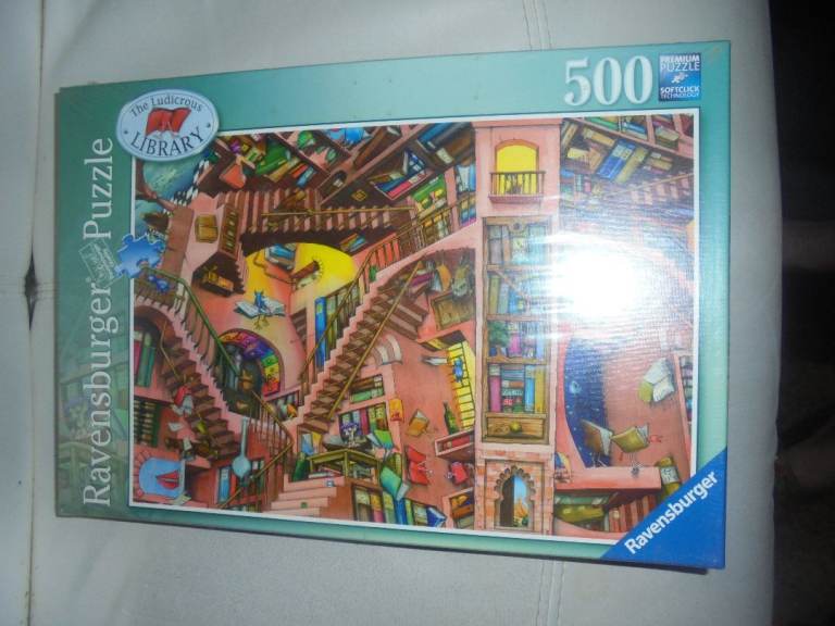 BN & Sealed - Ravensburger Puzzle - The Ludicrous Library - 500 Piece