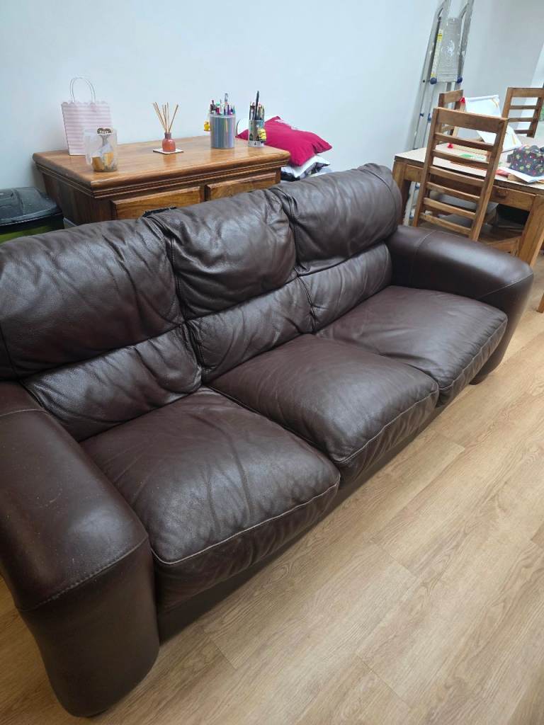 Free Leather 3 seater sofa