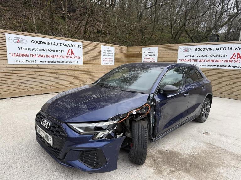 2024 AUDI A3 SPORTBACK TFSI S LINE COMPETTION 45 1.4T HYBRID REPAIRABLE SALVAGE
