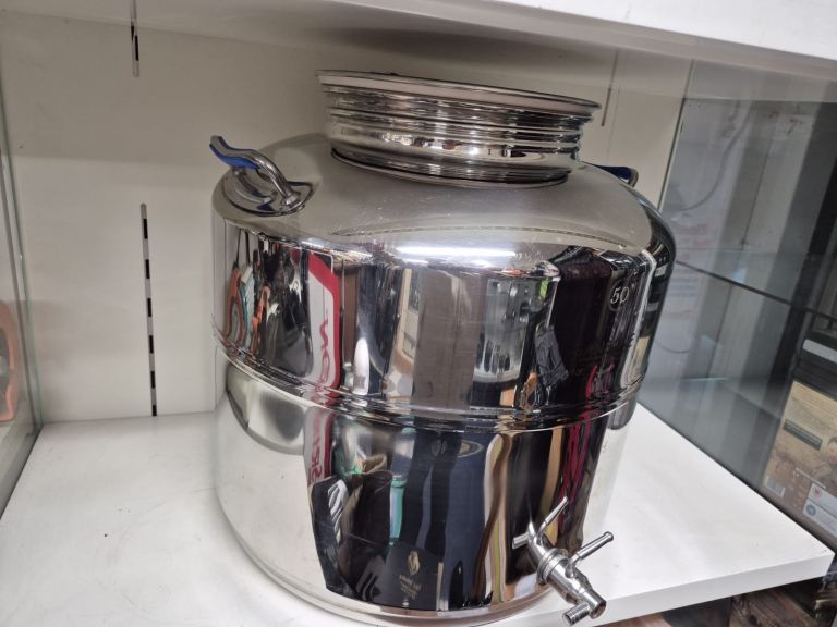 Sansone 50 ltr .stainless steel storage drum 