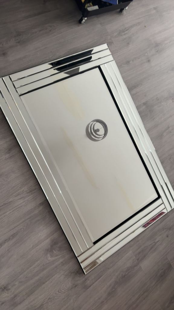 Large Mirrored Art Deco Style Mirror – Good Condition
