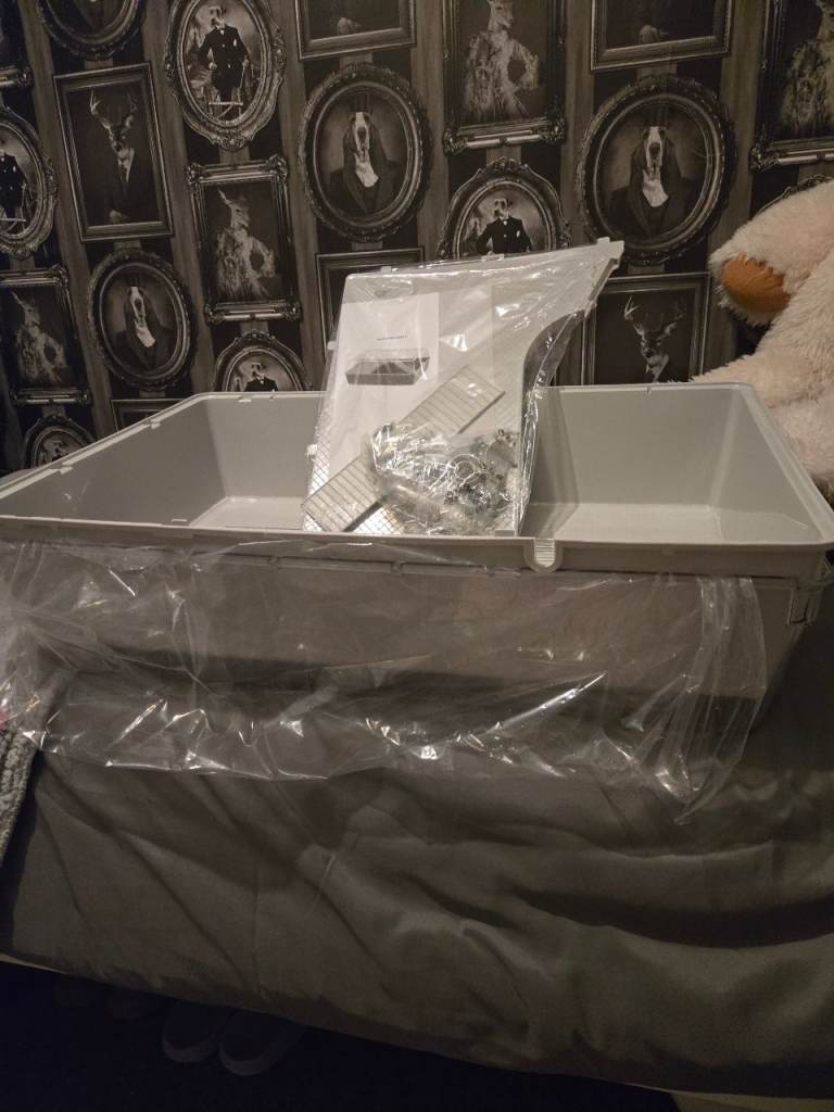 Large Grey Plastic Hamster Cafe Cage – Brand New