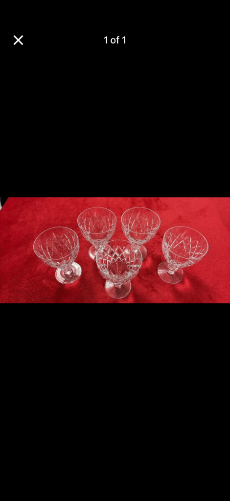 Starter or dessert crystal glasses 