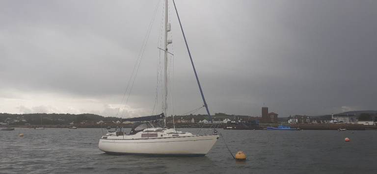 Swinging mooring on the River Exe ( not including the boat)
