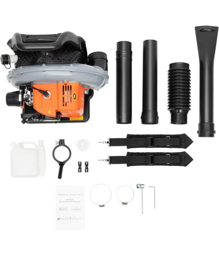63CC Petrol Backpack Leaf Blower 2 Stroke Powerful Backpack 2.7 KW Blower Gas Power Sweeper 6800R/Mi