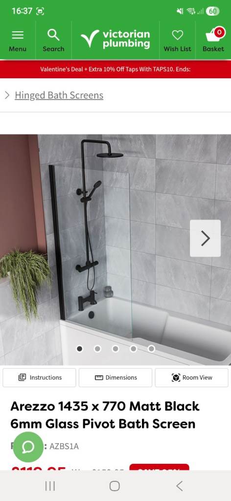 Shower screen & Bath tub 