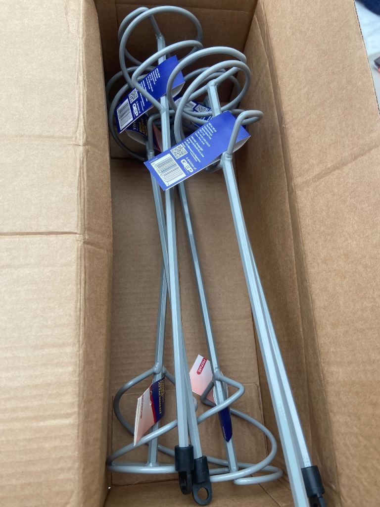 Box of 6x80mm adhesive mixer drill bit attachment's