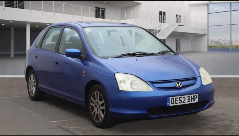 HONDA CIVIC HATCHBACK - 1.6 i-VTEC SE Executive 5dr Auto • 2002 • Blue • Automatic