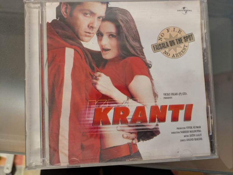 Kranti Indian Asian 6 Hindi Bollywood Blockbuster Soundtrack Music CD Album ref 43