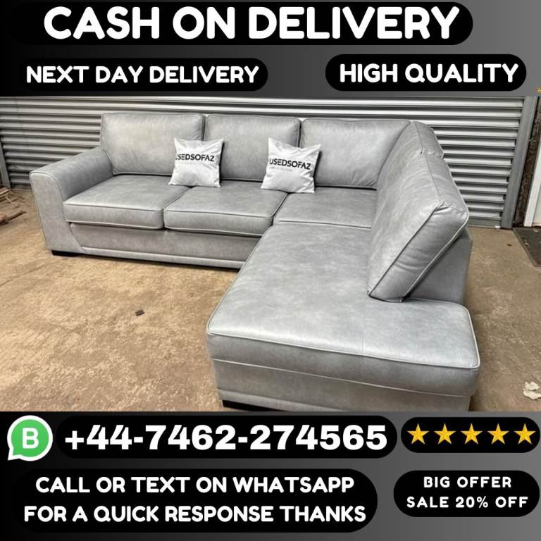 Brand New Dylan Leather Corner or 3+2 Seater Sofas – Available Now