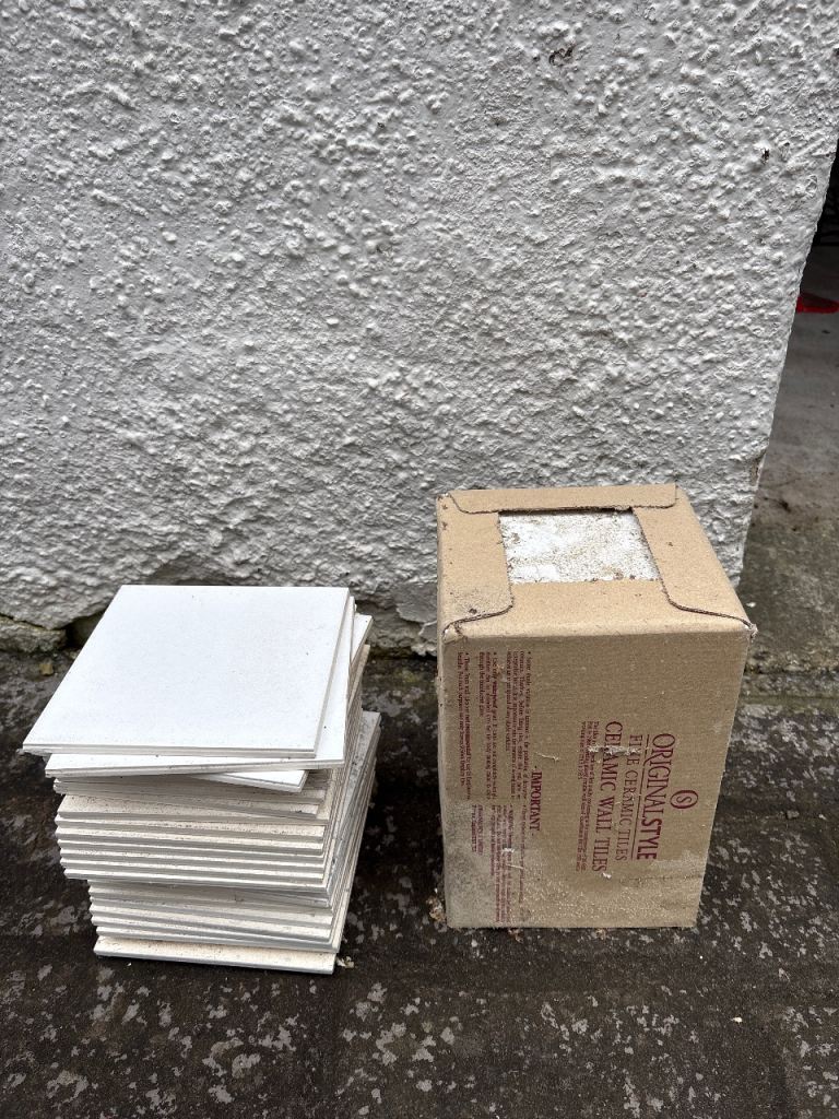Original Style White Ceramic Wall Tiles - New in Box