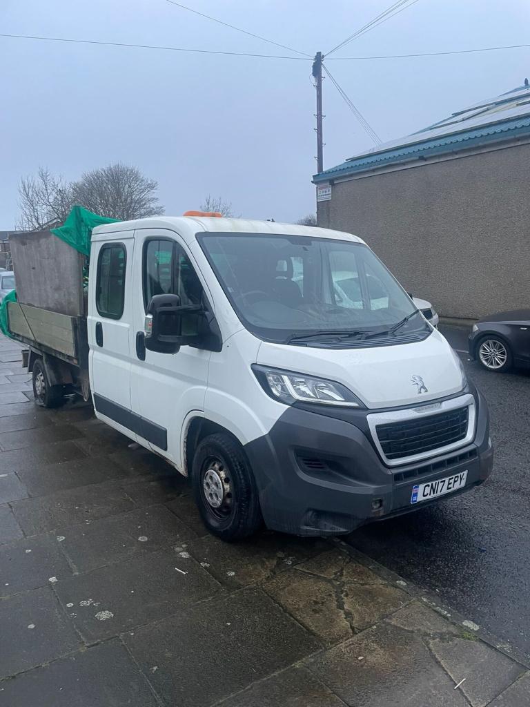 2017 17 REG PEUGEOT BOXER TIPPER CREW CAB LWB L3H1 2.0 DIESEL ULEZ COMPLIANT