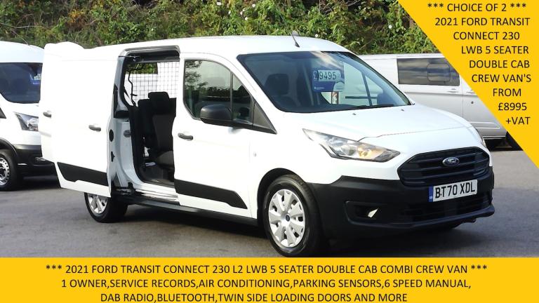 2021 Ford Transit Connect 230 BASE 1.5 TDCI L2 LWB 5 SEATER COMBI CREW VAN WITH AIR CONDITIONING ...