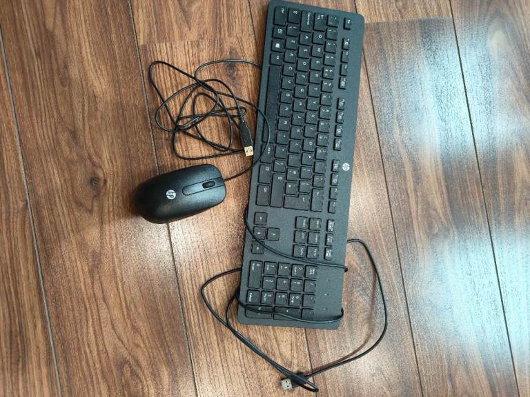 New HP keyboard and almost new HP mouse