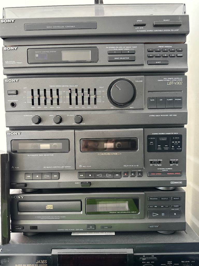 Vintage Sony Complete Hi-Fi System – Fully Working – Vinyl/CD/Cassette – Excellent Condition
