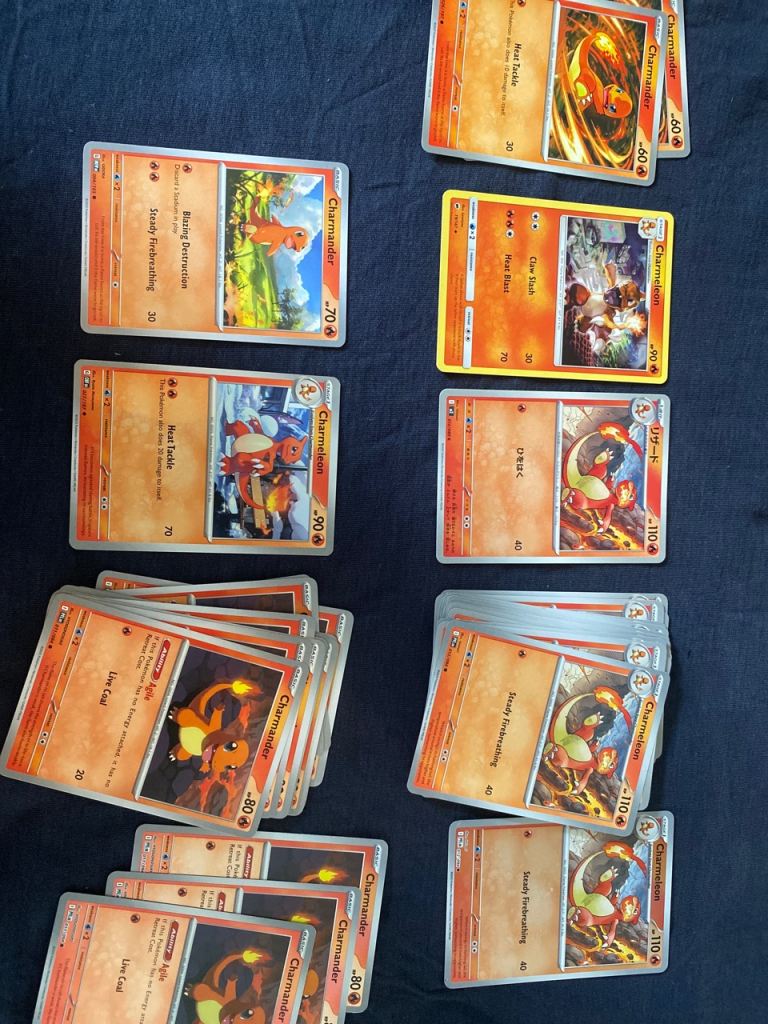 Charmander and charmeleon Pokémon cards
