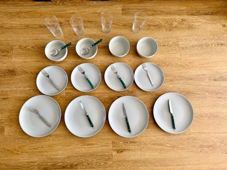 IKEA Stoneware Dining Set – 4 Place Settings, Good Condition