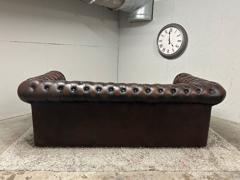 PAIR OF CHESTERFIELD 3 SEATER CLUB SOFAS DELIVERY AVAILABLE 