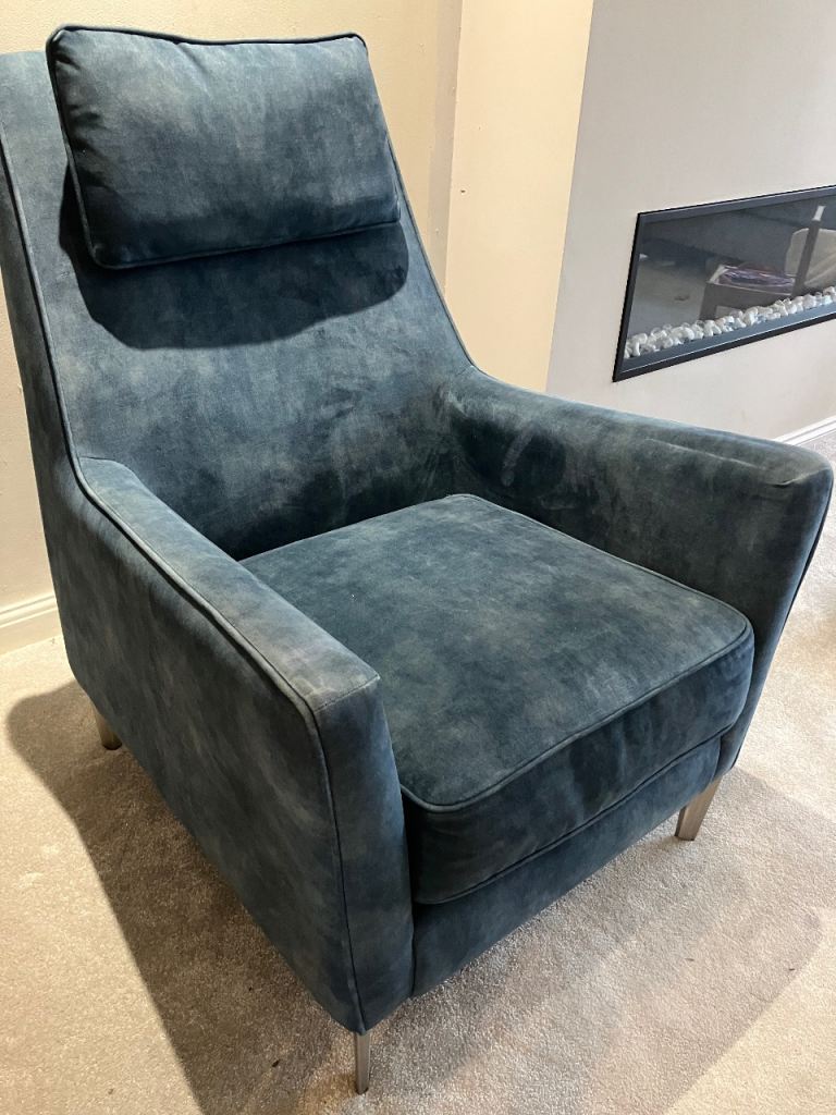 Excellent condition teal armchair/sofa