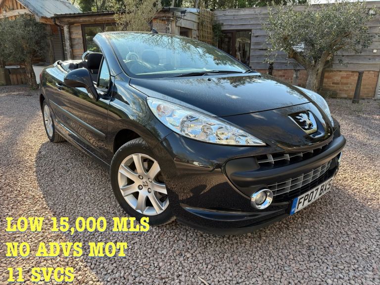 PEUGEOT 207 1.6 CC SPORT 16v 15,000 MLS 11 SVCS 3 MTH WARNTY CONVERTIBLE 50MPG 
